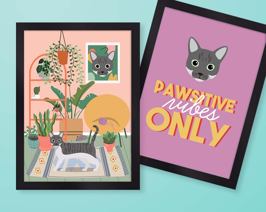 Personalized Cat Wall Art