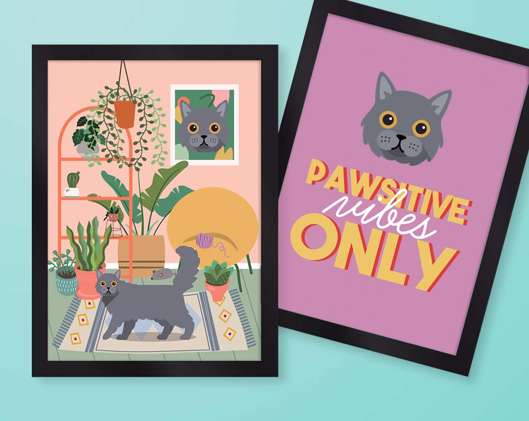 Personalized Cat Wall Art