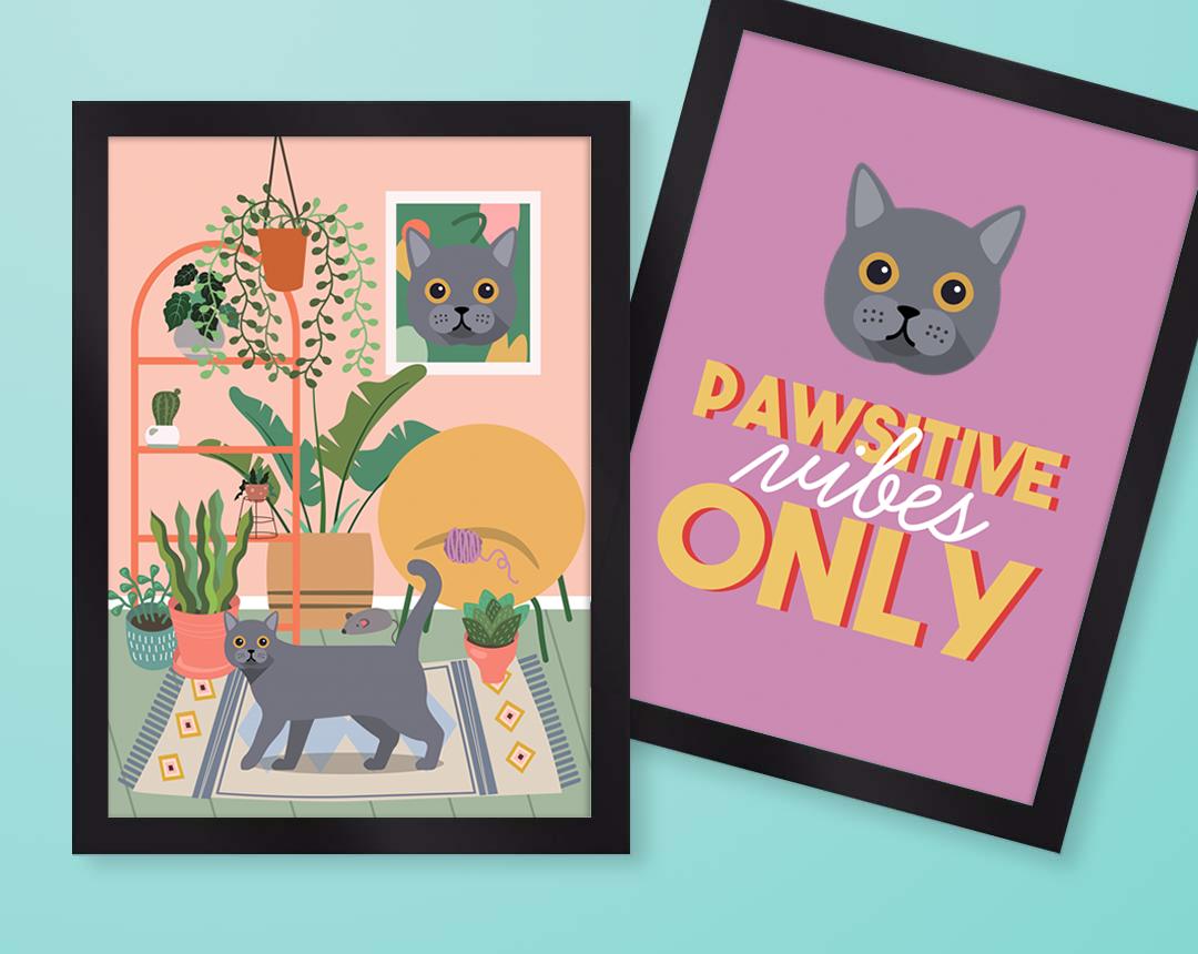 Personalized Cat Wall Art