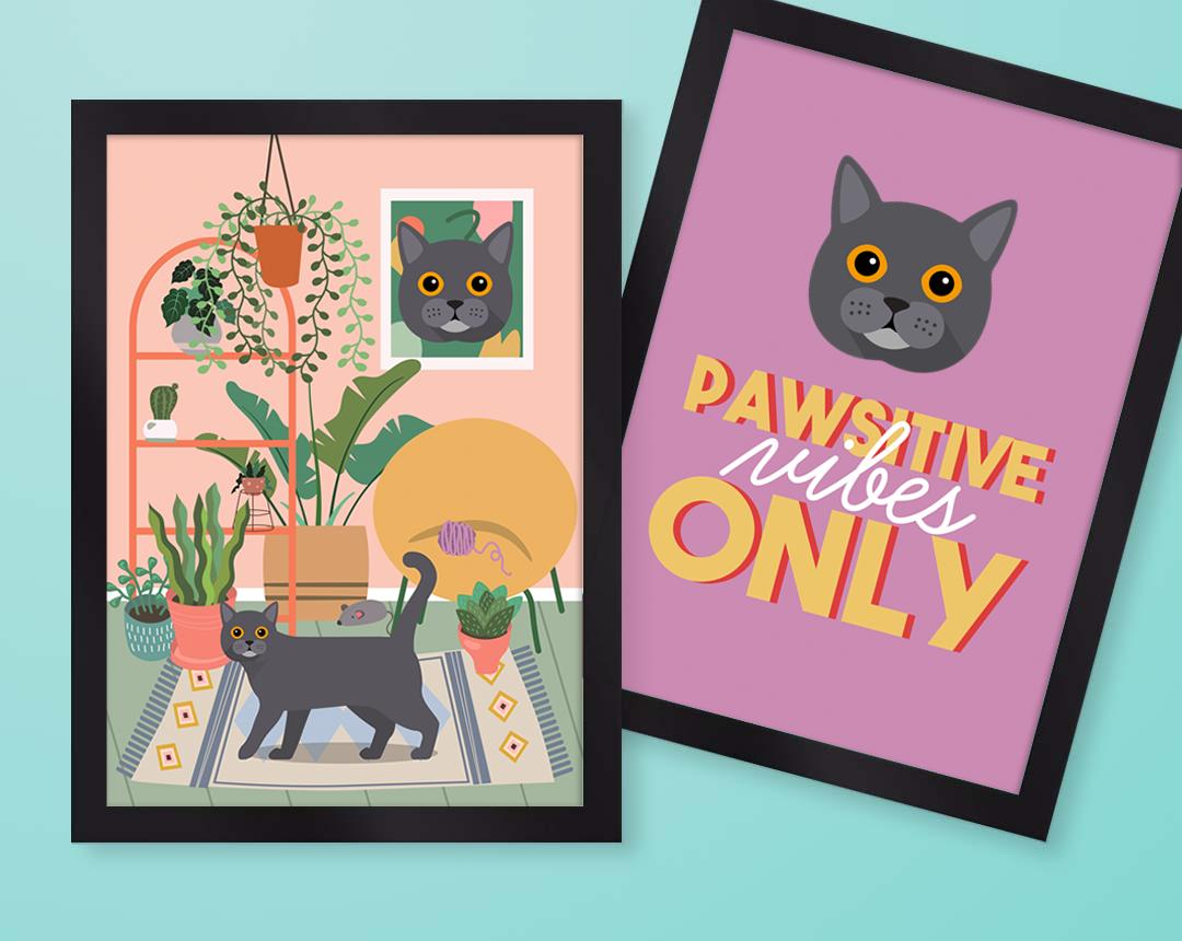 Personalized Cat Wall Art