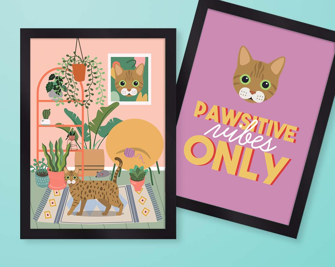 Personalized Cat Wall Art