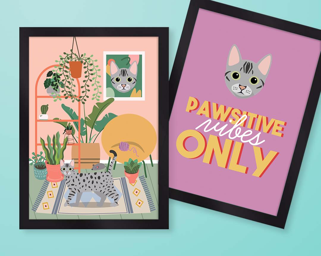 Personalized Cat Wall Art