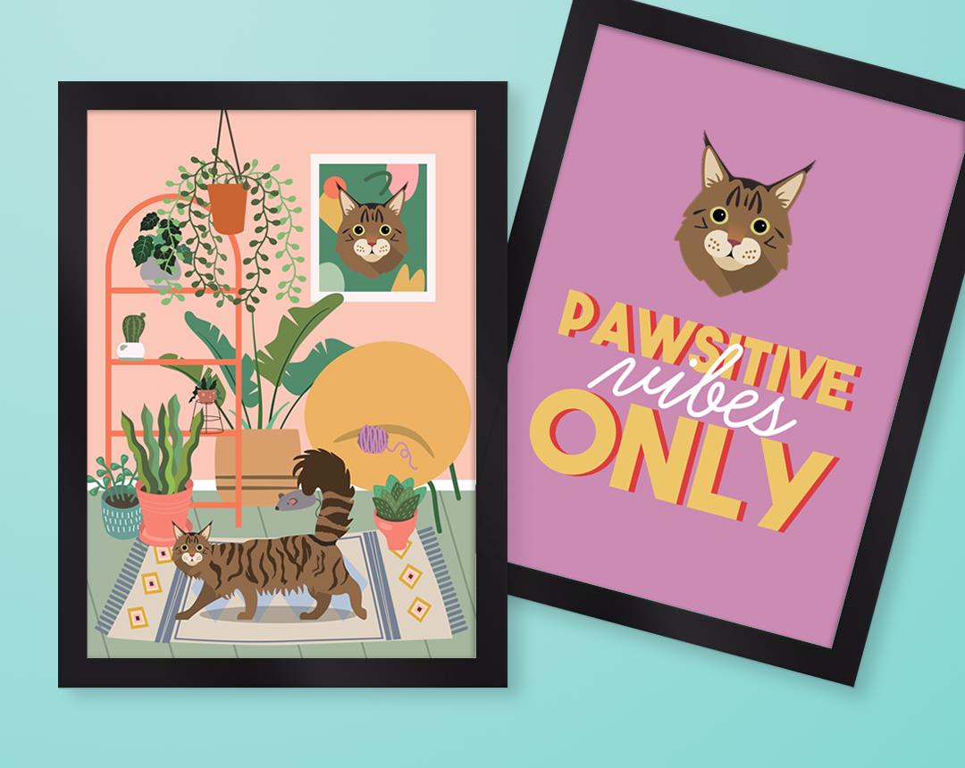 Personalized Cat Wall Art