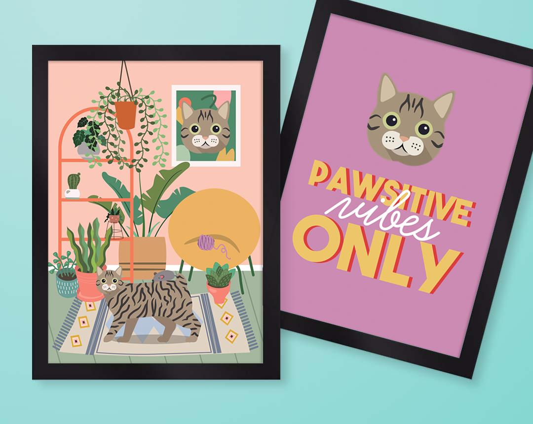 Personalized Cat Wall Art