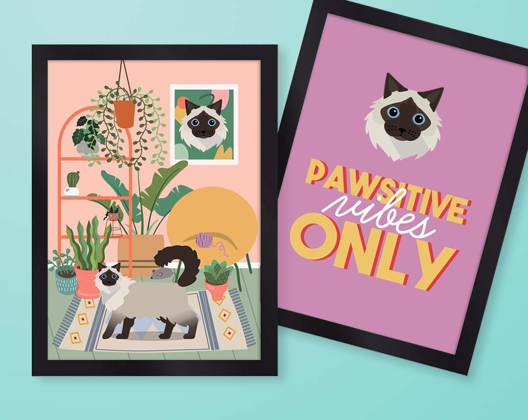 Personalized Cat Wall Art