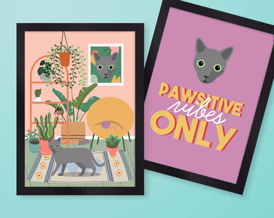 Personalized Cat Wall Art