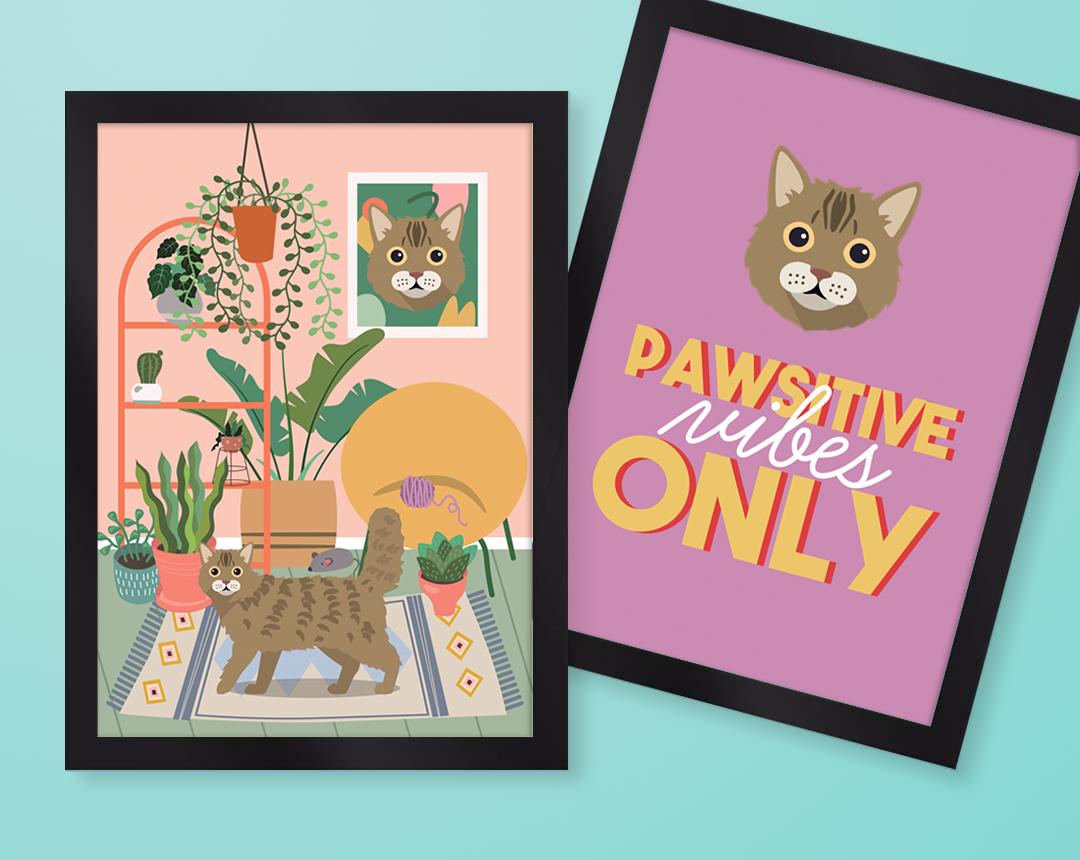 Personalized Cat Wall Art