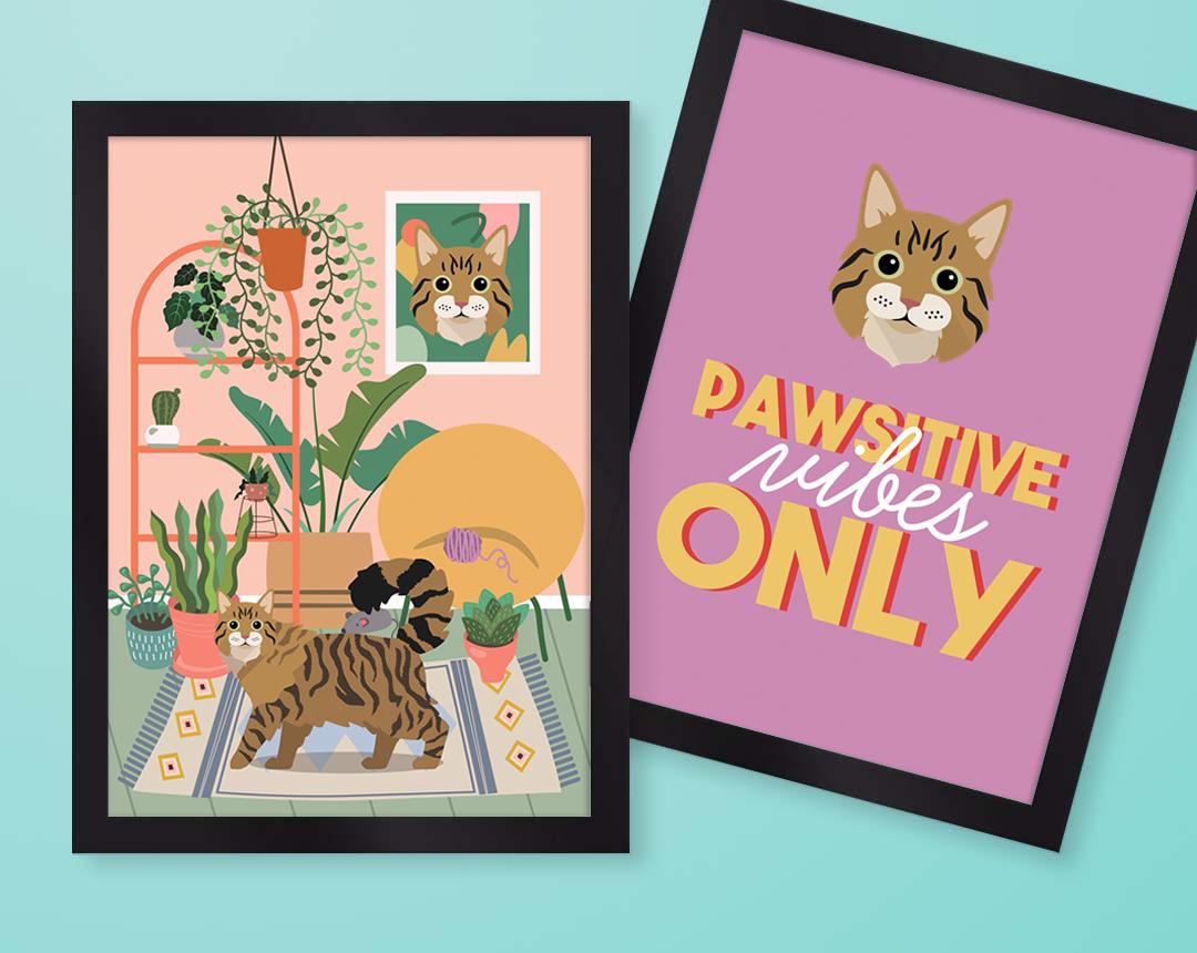 Personalized Cat Wall Art