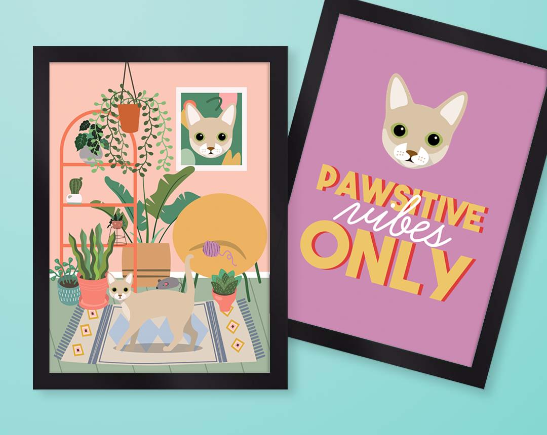 Personalized Cat Wall Art