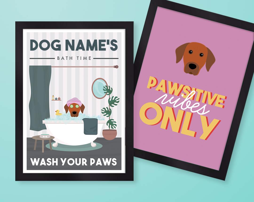 Personalized Dog Wall Art